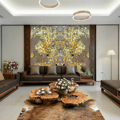 Tranh đá xuyên sáng TDXS30 – 2 tấm đối xứng