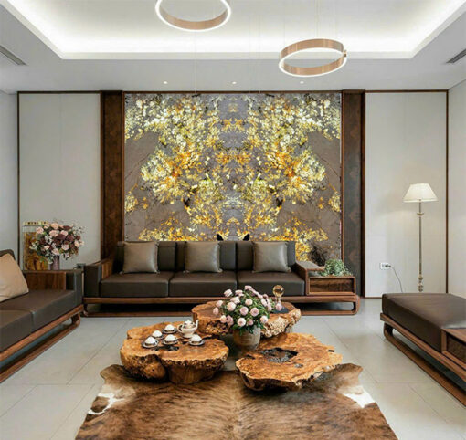 Tranh đá xuyên sáng TDXS30 – 2 tấm đối xứng